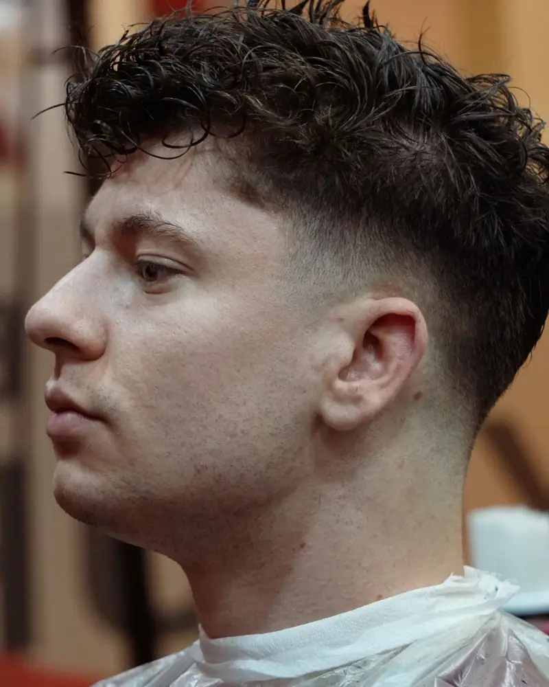 Side view of a fresh fade